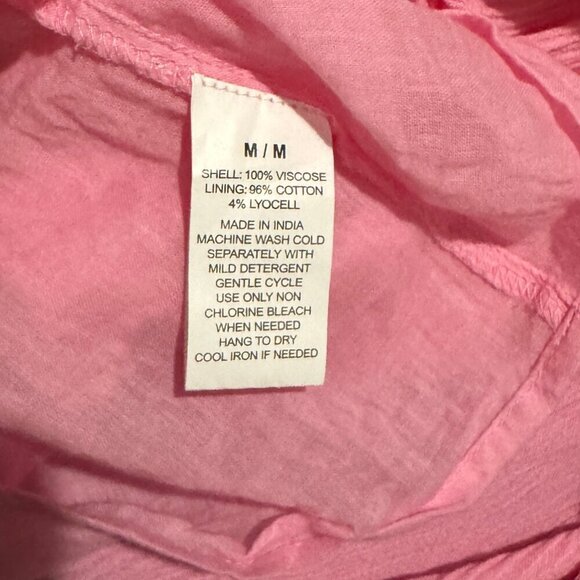 O’Neill Pink Sundress with Adjustable Spaghetti Straps, Elastic Waist Beachy - Picture 6 of 8